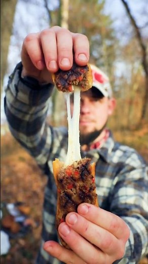 Flame-Grilled Baguette Loaded with Meat and Cheese