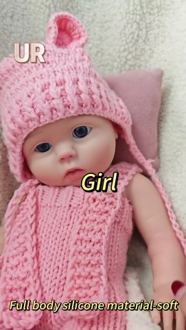 46CM Lifelike Reborn Baby Dolls Silicone Full Body, 18inch Soft Handmade Newborn Girl Doll Gift Unpainted