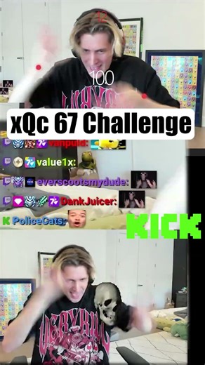 xQc Takes the 67 Challenge #xqc #kick #xqcclips