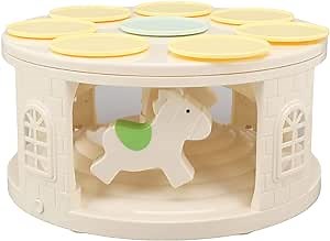 Asixxsix Rotary Sushi Machine, LED Carousel Automatic Rotating Dessert Display Table with 4 Music Turntable Cupcake Stands Display Table for Serving, Table Display, Cupcake, Food