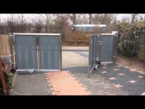 Edelstahltor Flügeltor Torantrieb Hörmann EcoStar Portronic D5000