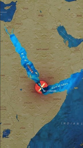 Bab-el-Mandeb Strait | UPSC Map (Places in News) 🔥 #Shorts