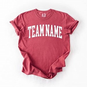 Custom Team Name Shirt, Comfort Colors Shirt, Custom Team Shirt, Game Day Shirt, College Shirt, Unisex T-shirt, Football, Baseball, Sports - Etsy