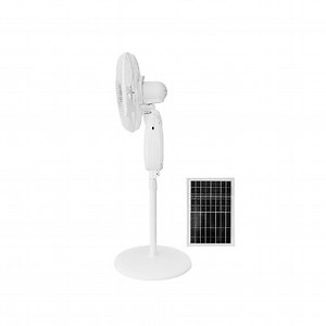 [Hot Item] 12V Solar Powered Emergency AC DC 16 Inch Rechargeable Standing Fan