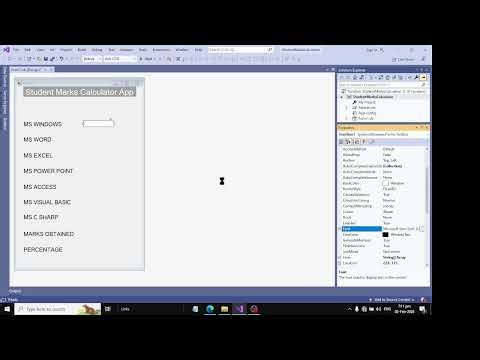 Student Marks Calculator in VB DOT NET Design