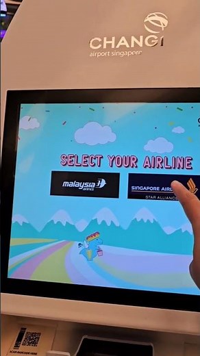 Self Check-in Kiosk in Changi Airport Singapore