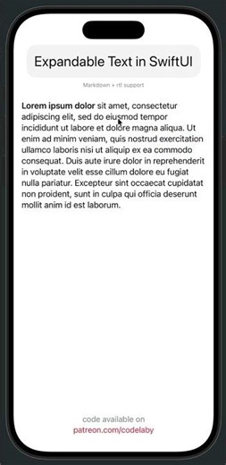 Expandable Text in #SwiftUI