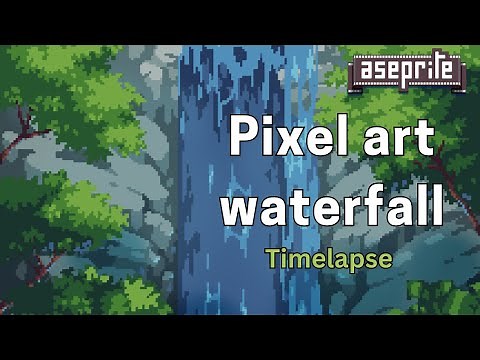 pixel art waterfall timelapse