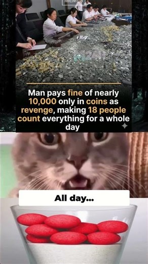 Man pays nearly 10k yuan in coins as revenge! 💰