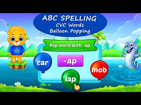 ABC Spelling and Phonics #7 - CVC Words - Balloon Popping with Lucas and Ruby | RV AppStudios Games