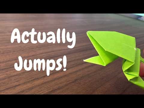 Origami Frog THAT JUMPS! 🐸 | 3 Minute Tutorial for Beginners