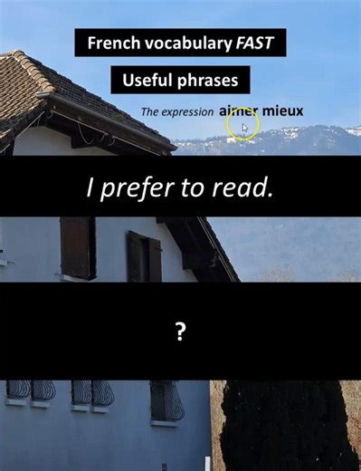 I prefer to read / j'... #frenchforbeginners #french #frenchvocabulary #frenchpronunciation