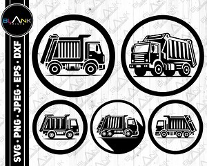 Garbage Truck Clipart Bundle, Vector (svg, Png, Eps, Jpeg, Dxf) - Etsy