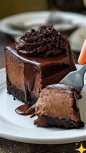 🍫💝 Chocolate Fudge Truffle Cheesecake 🍰✨