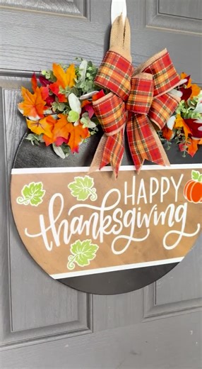 Fall Front Door Decor | Happy Thanksgiving | Fall Wreath | Fall Decor | Fall Door Sign | Fall Front Door Wreath | Fall Door Hanger | Fall - Etsy