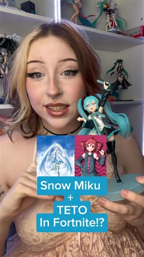 Moon on Instagram: "Snow Miku AND Teto in Fortnite!? 🌟 I’m so excited to see how the Winter Miku skin looks but also incredibly nervous! I do hope it’s something cool and not just a re skin. 2011 Snow Miku would be so cute to add! And if Teto is added my gosh it’s going to crazy.. 🌟🌟🌟 #gaming #fortnite #hatsunemiku #mikufortnite #vocaloid #fortnitenews #fortniteupdate #fortniteevent #miku #hatsunemikuvocaloid #fortnitecollab"