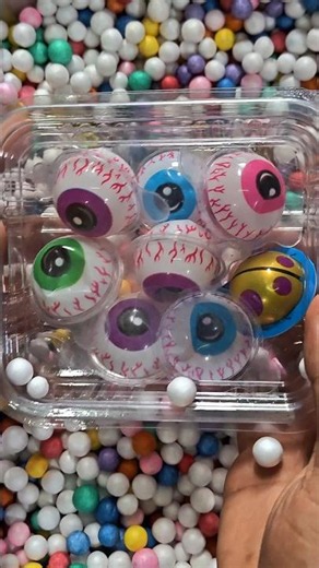 👁️😱 You Won’t Believe What Was Hidden Inside These Creepy Eyeballs! | Crazy Eyeball Slime🤯 #shorts