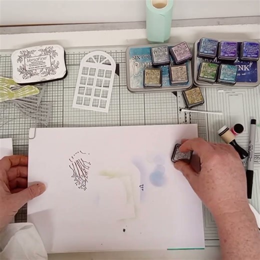 Window scene Xmas card. #cardcreations #cardmaking