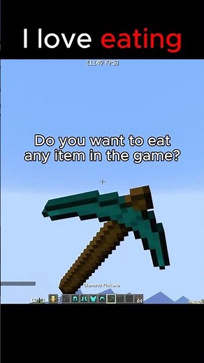 How to eat any item in Minecraft