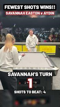 FEWEST SHOTS WINS VS TEENAGE POOL STAR