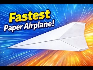 Make the WORLD'S FASTEST Paper Airplane - Paper Plane Easy