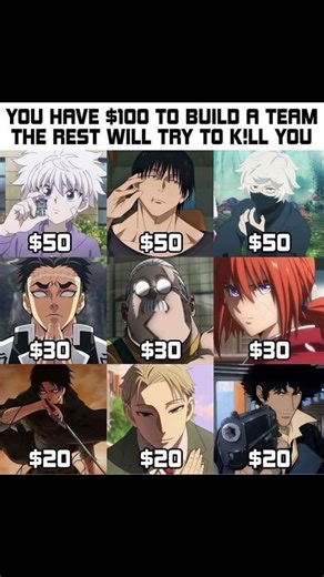 You have,$100#jujutsukaisen #demonslayer #toji #gojo #spyxfamily #attackontitan