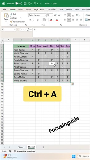 This Is How to Fill Blank Cells Instantly in Excel ✅ #focusinguide #shorts