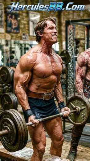 Arnold Schwarzenegger Classic Barbell Curls 💪 #arnoldschwarzenegger #bodybuilding #workout