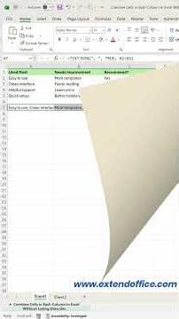 How to Combine Cells in Each Column in Excel Without Losing Data