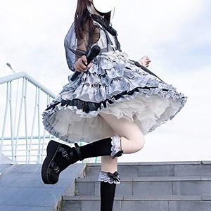 Watch Punk Gothic Suspender Skirt Costume Dress on Amazon Live