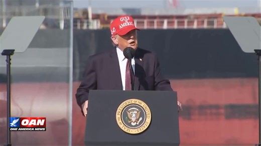 President Trump: "With the men and women here today, we're unleashing America's potential, strengthening our security, increasing our prosperity... and cementing America's status as the number one energy superpower, by far, anywhere on earth." Watch OAN Live here: https://live.oann.com/home.ktv?utm_source=socials&utm_medium=social media&utm_campaign=fb | One America News Network