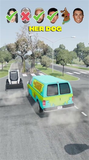 🥵 Help Ronaldo Get My Crush Attention Car Jump Challenge 💥🚗#beamngdrive #messi #ronaldo #cr7 #funny