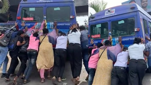 Video Of Passengers Pushing Broke Down Bus In Mumbai Is Going Viral, Netizens Call It 'Spirit Of Mumbaikars'