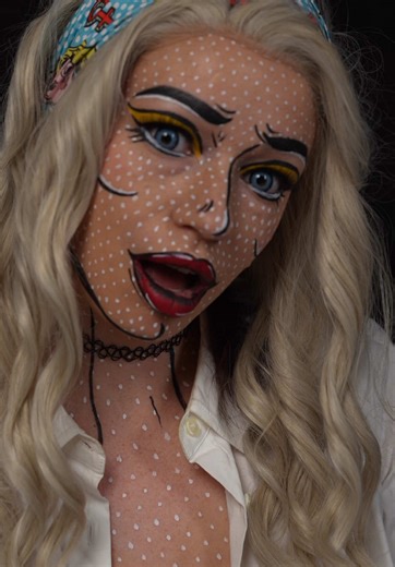 Retro Comic Makeup Transformation Challenge