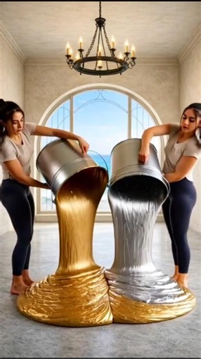 Luxurious bedroom with emerald pink epoxy flooring 💖✨