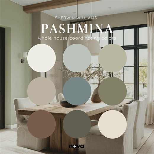 PASHMINA Benjamin Moore Home Paint Palette, Whole House Warm Neutral Color Palette, Digital Ballet White Design Guide - Etsy Canada