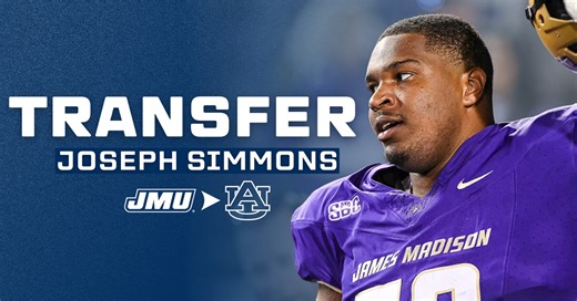Auburn signs JMU offensive tackle transfer Joseph Simmons