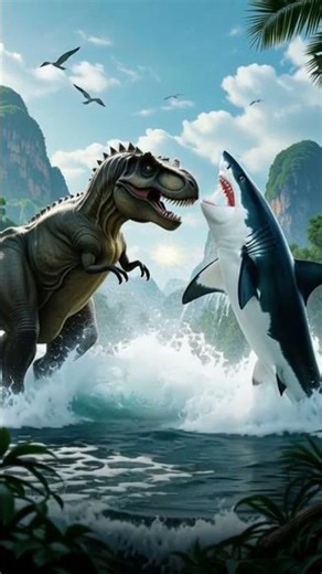 The Battle of Beasts – Dinosaur vs Shark