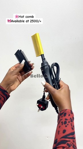 🌸Hot comb is used to straighten and moderate coarse hair to create a smoother hair texture. 🌸It can be used on your natural hair, Semi-human units and Human hair units. 🌸It has 3 heat levels thus making moderation easy by a touch of a button. 🌸It yields better results because you use it to straighten your hair upto very close to the scalp. 🌸It has a slip on cover that protects the head during storage. 🌸It is not bulky ,therefore can be used during travelling. #bello #bellobeauty #hotcomb #