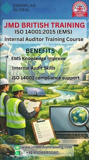 ISO 14001:2015 (EMS) Internal Auditor Training Course | JMD British Training