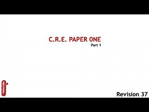 cre paper 1 questions and answers | Kcse cre paper 1questions and answers pdf | revision 37