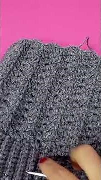 14 How to crochet the UNISEX multipurpose collar No. 15 in 3-relief stitch step by step in SIZE