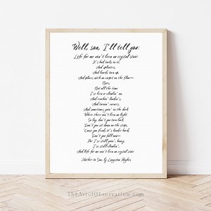Langston Hughes Poetry Mother to Son Poem Wall Art Print, Life for Me Ain’t Been No Crystal Stair, Harlem Renaissance - Etsy