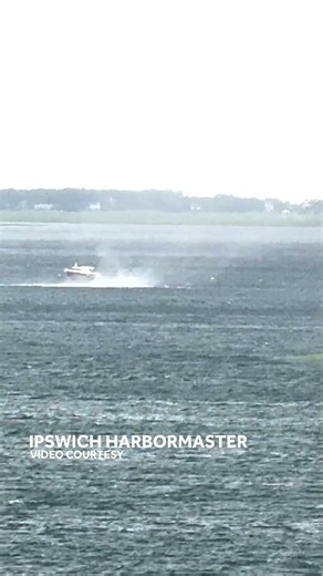 Small water spout spotted at mouth of Ipswich River