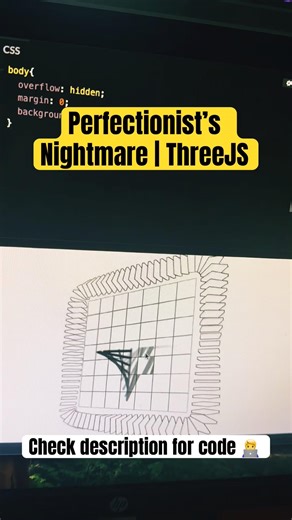Perfectionist’s Nightmare | #ThreeJS #htmlcss #shorts