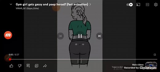 Animated Gym Girl Farting Scene