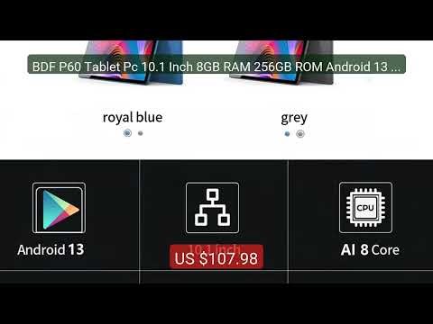 BDF P60 Tablet Pc 10.1 Inch 8GB RAM 256GB ROM Android 13 Octa Core ... — Top Rated 2026 | Buy Now!