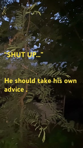 I'm in my yard and the noisiest neighbor ever says to “shut up.” He is trying to intimidate me.