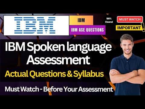 🔥 IBM English Spoken Language Assessment Actual Questions | Exam Pattern & Syllabus | IBM ASE Hiring