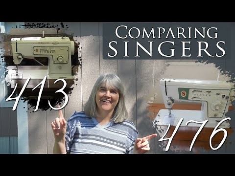 Comparing Singer Sewing Machines. Singer 413 vs Singer 476 #Sewing #Vintage #SingerSewing